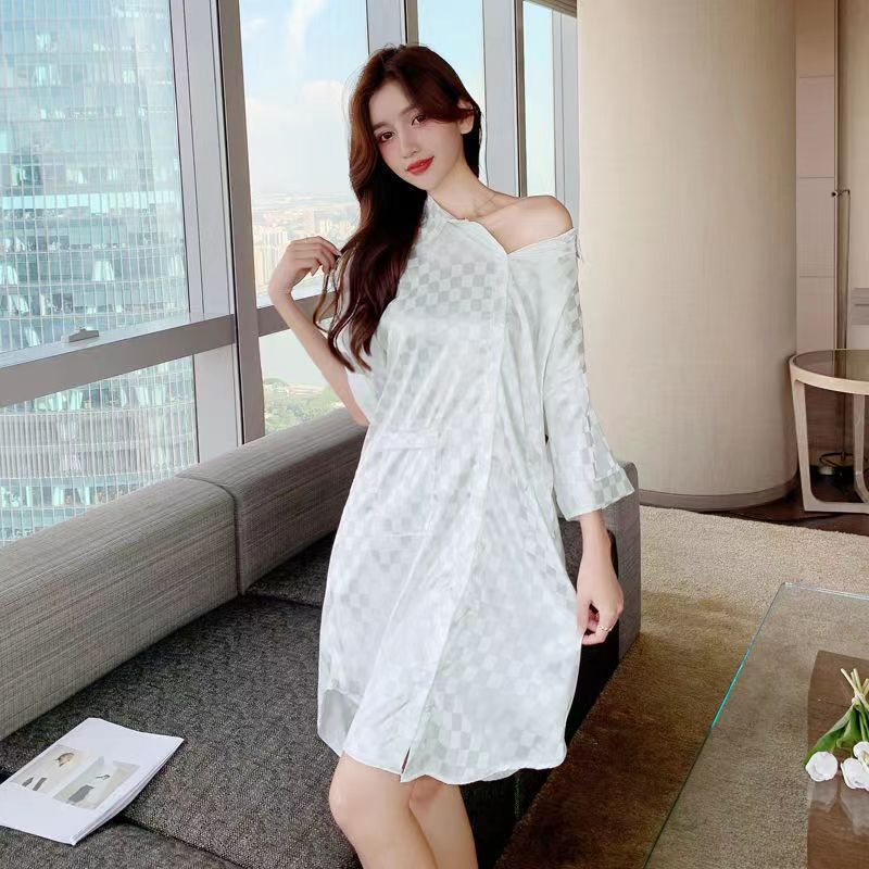 冰絲短袖睡裙