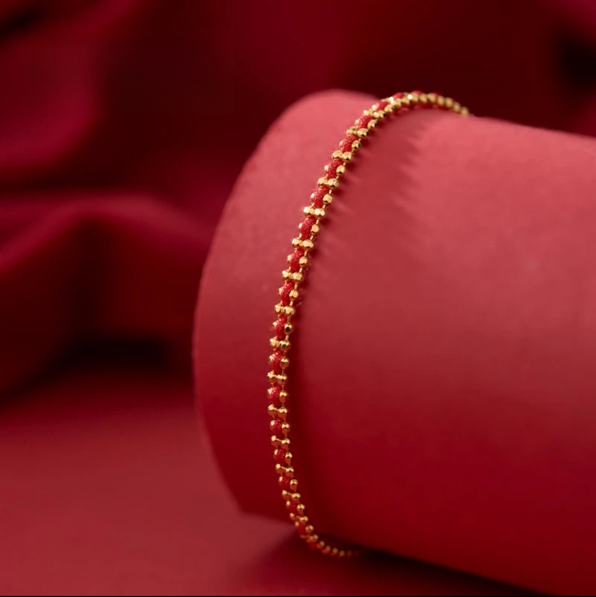 好運金色紅繩手鏈