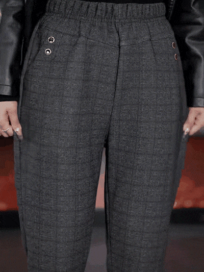 日系加絨休閒褲