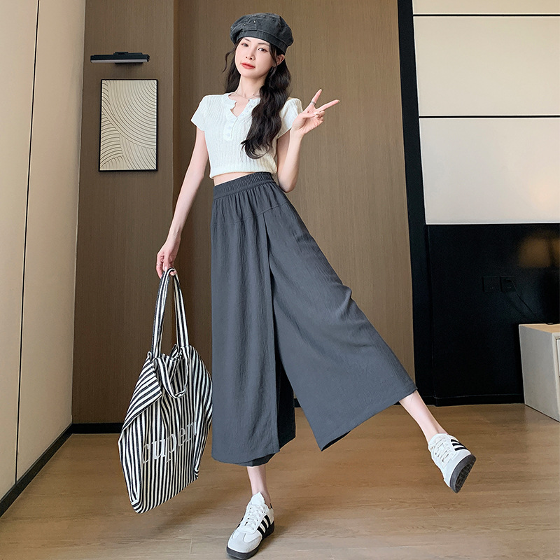 百搭顯瘦闊腿裙褲