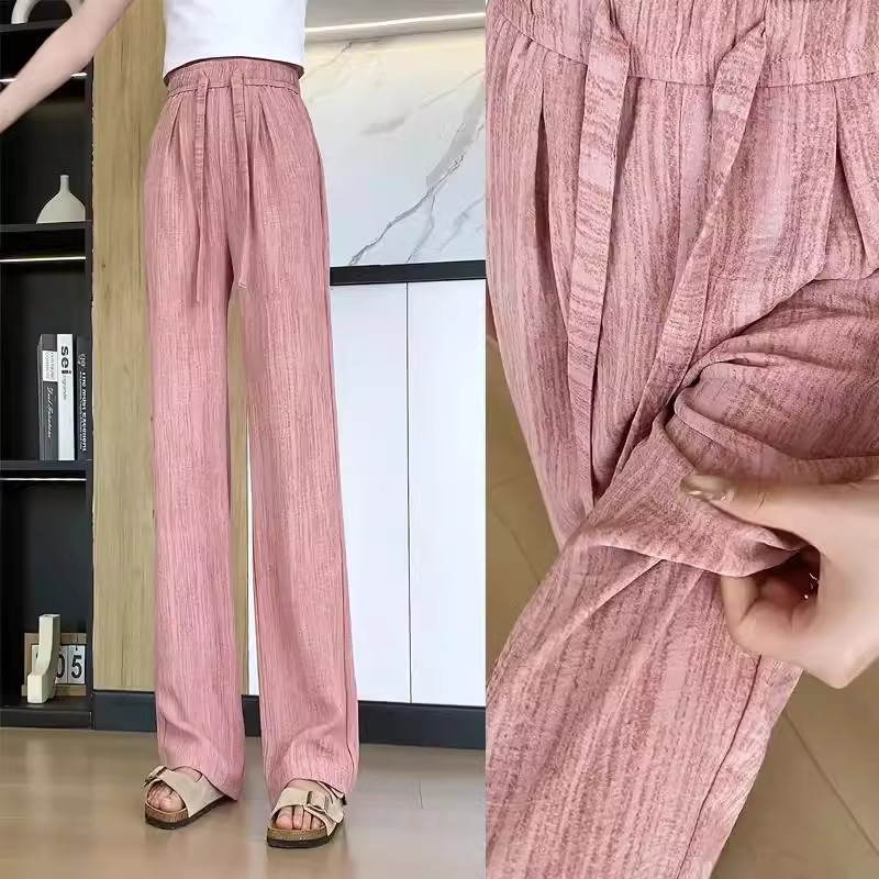 冰絲百搭闊腿褲