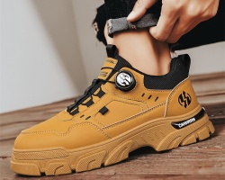 旋鈕時尚工作鞋