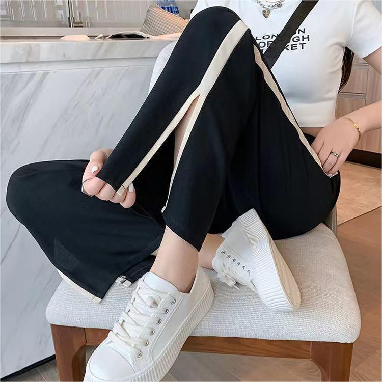 冰絲開叉九分褲