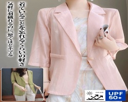 七分袖棉麻外套