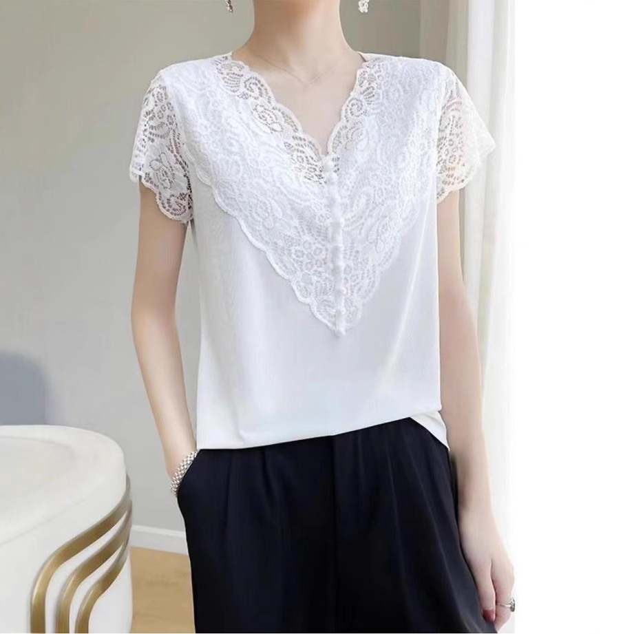 日式蕾絲短袖
