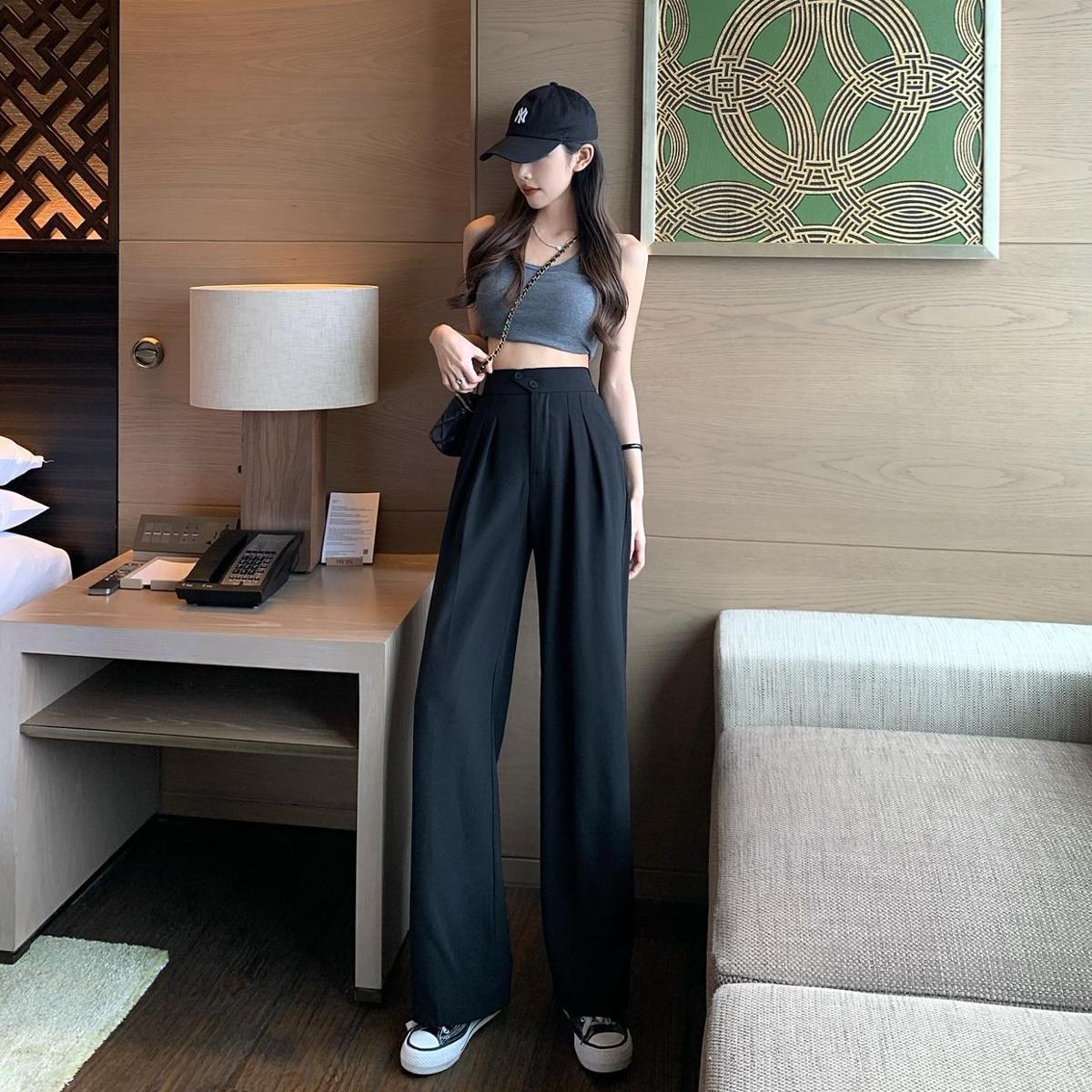 闊腿直筒西裝褲