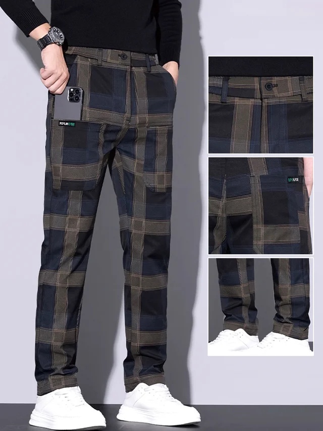 男士休閒格子褲