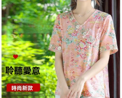 印花刺繡短袖