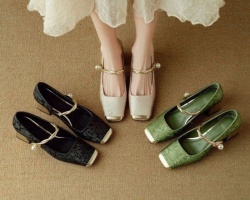 國風氣質粗跟鞋