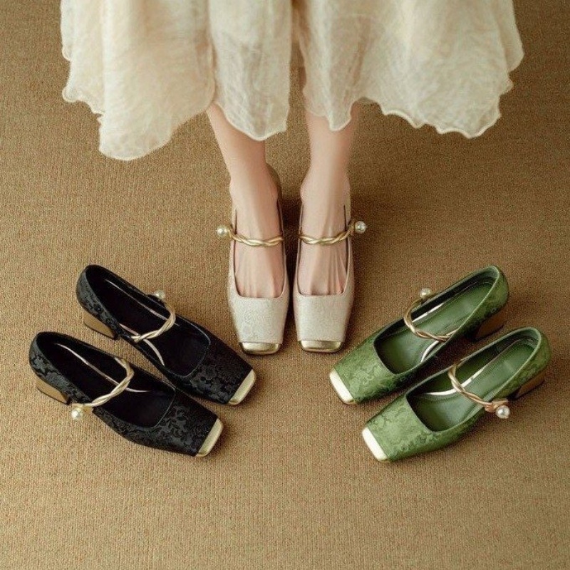 國風氣質粗跟鞋