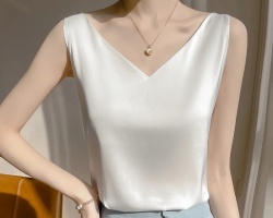 V領緞面背心
