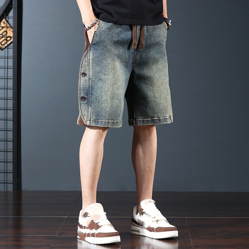 美式牛仔五分褲