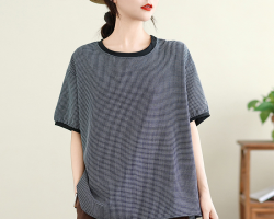 格紋漢麻T恤