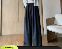 棉綢寬鬆闊腿褲