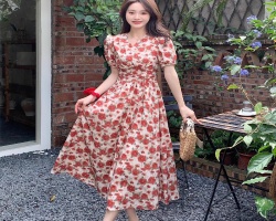 法式大碼印花裙