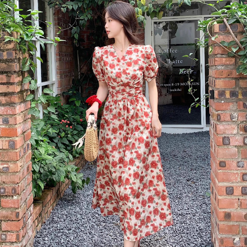 法式大碼印花裙