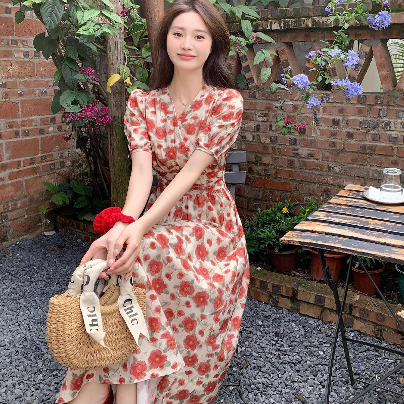 法式大碼印花裙