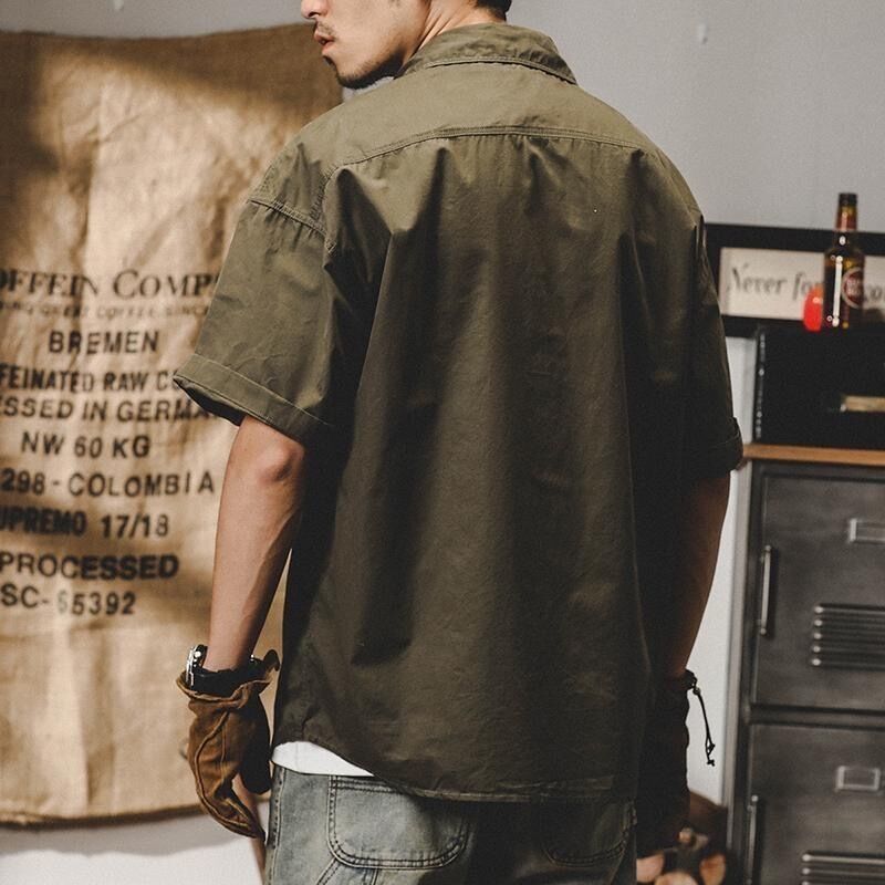 美式復古工裝衫