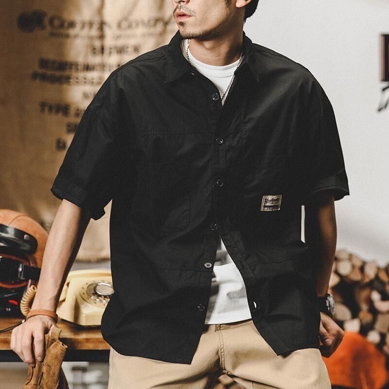 美式復古工裝衫