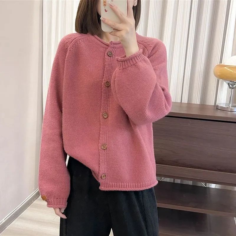 韓版捲邊針織衫